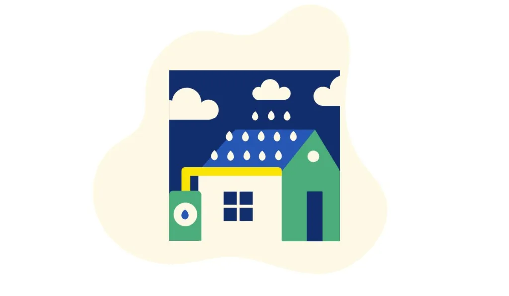 Instale sistemas de recolhimento de água da chuva